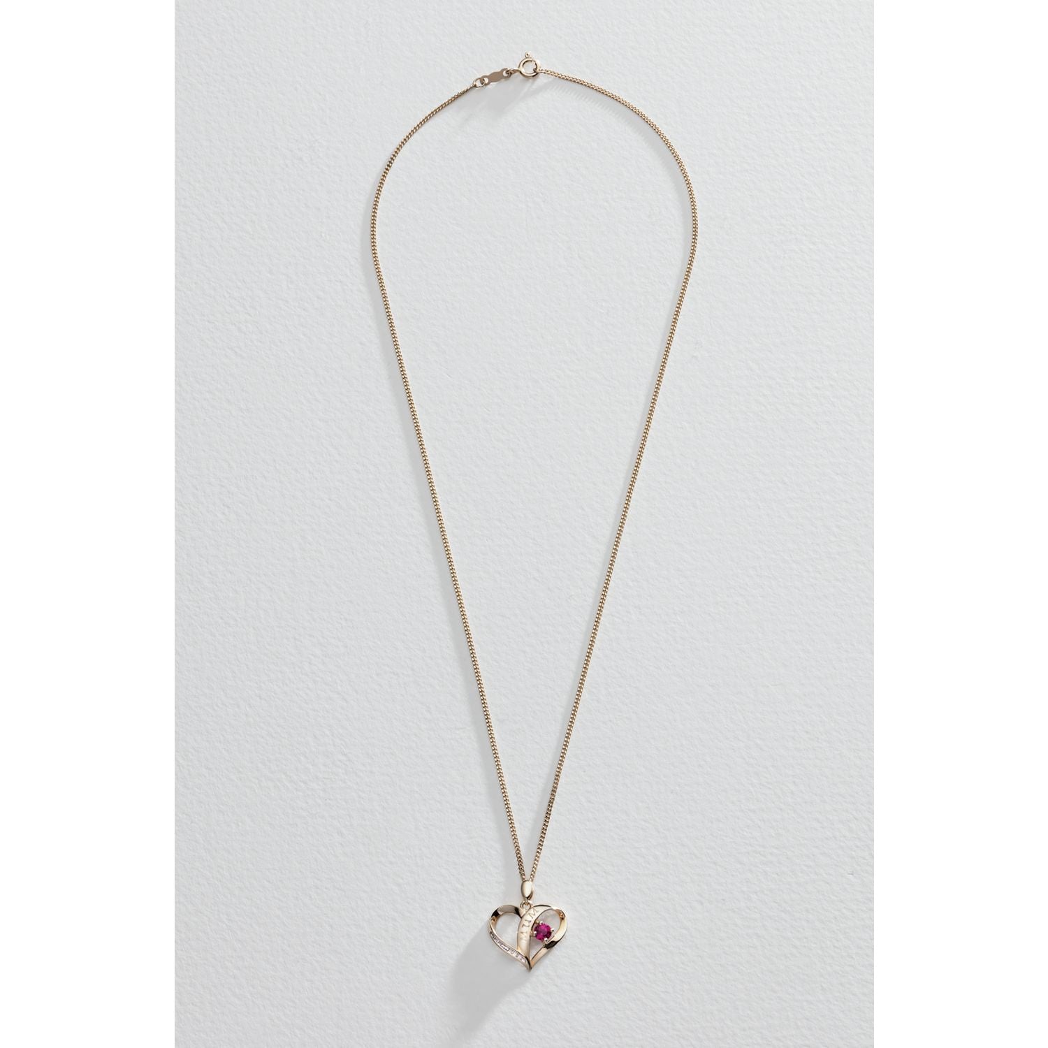 Moon & Back mum heart gold plated silver pendant with chain, UK version