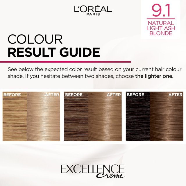 L'Oreal Excellence Light Ash Blonde 9.1