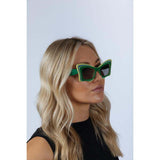 SVNX Bold Butterfly cat-eye sunglasses green lime - British product