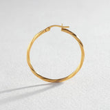 Revere 9ct gold twist creole hoop earrings, UK version