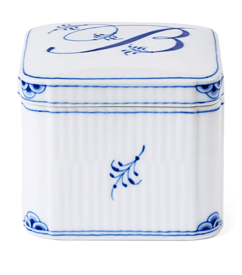Royal Copenhagen Alphabet bonbonniere hand-painted porcelain, UK version