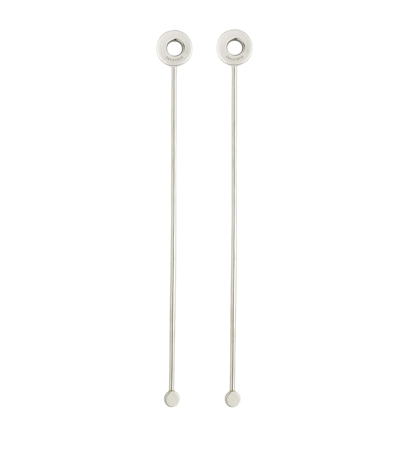 Christofle stainless steel cocktail stirrers set of 2 - British product