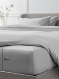 Silver Grey Egyptian Cotton Sateen Fitted Sheet (British brand)