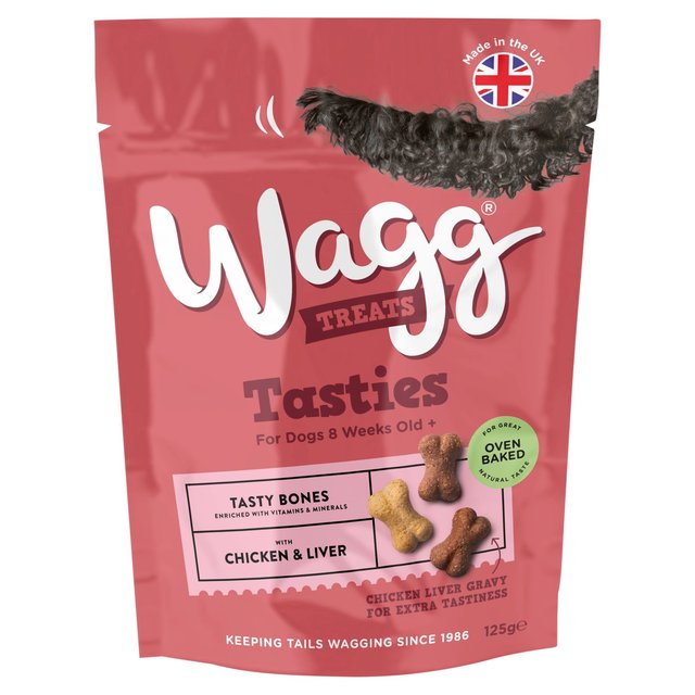 Wagg Tasty Bones Dog Treats with Chicken & Liver   125g GOODS M&S   