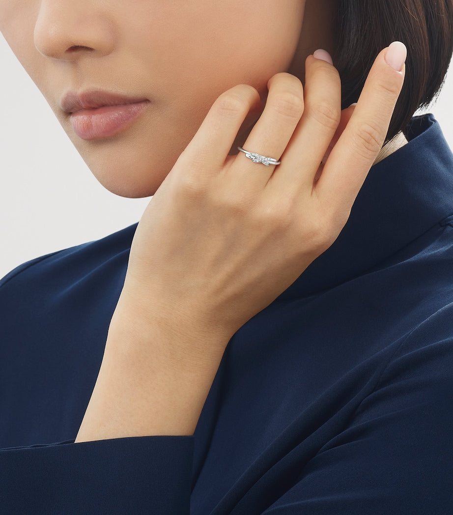 Chaumet Jeux de Liens white gold diamond ring (British brand)