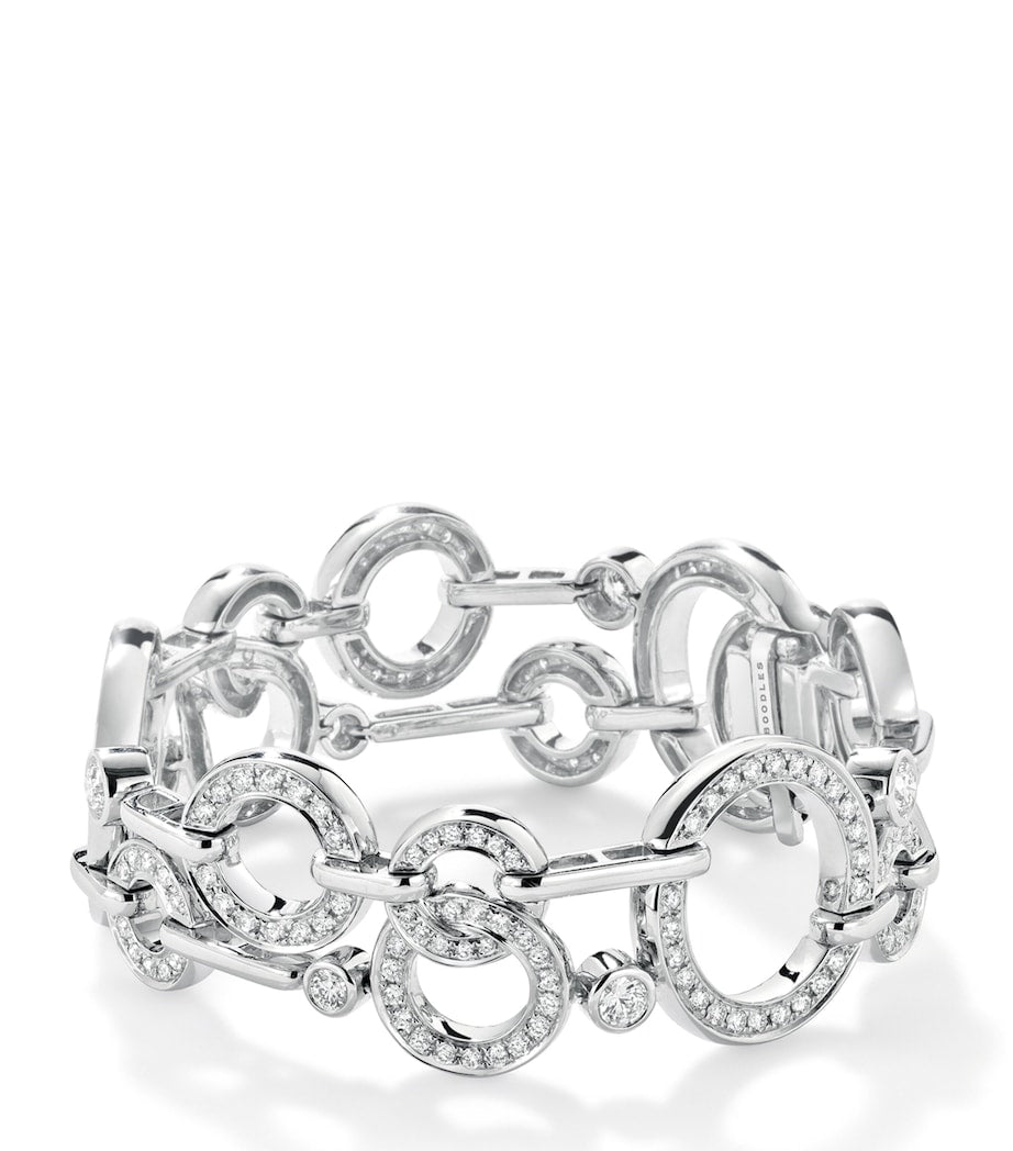 Boodles white gold diamond Roulette bracelet, UK version