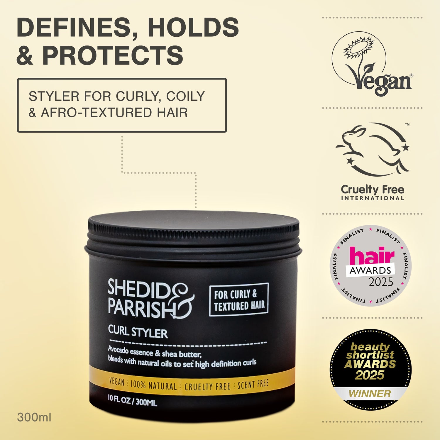Shedid & Parrish curl styler 300ml, imported from the UK