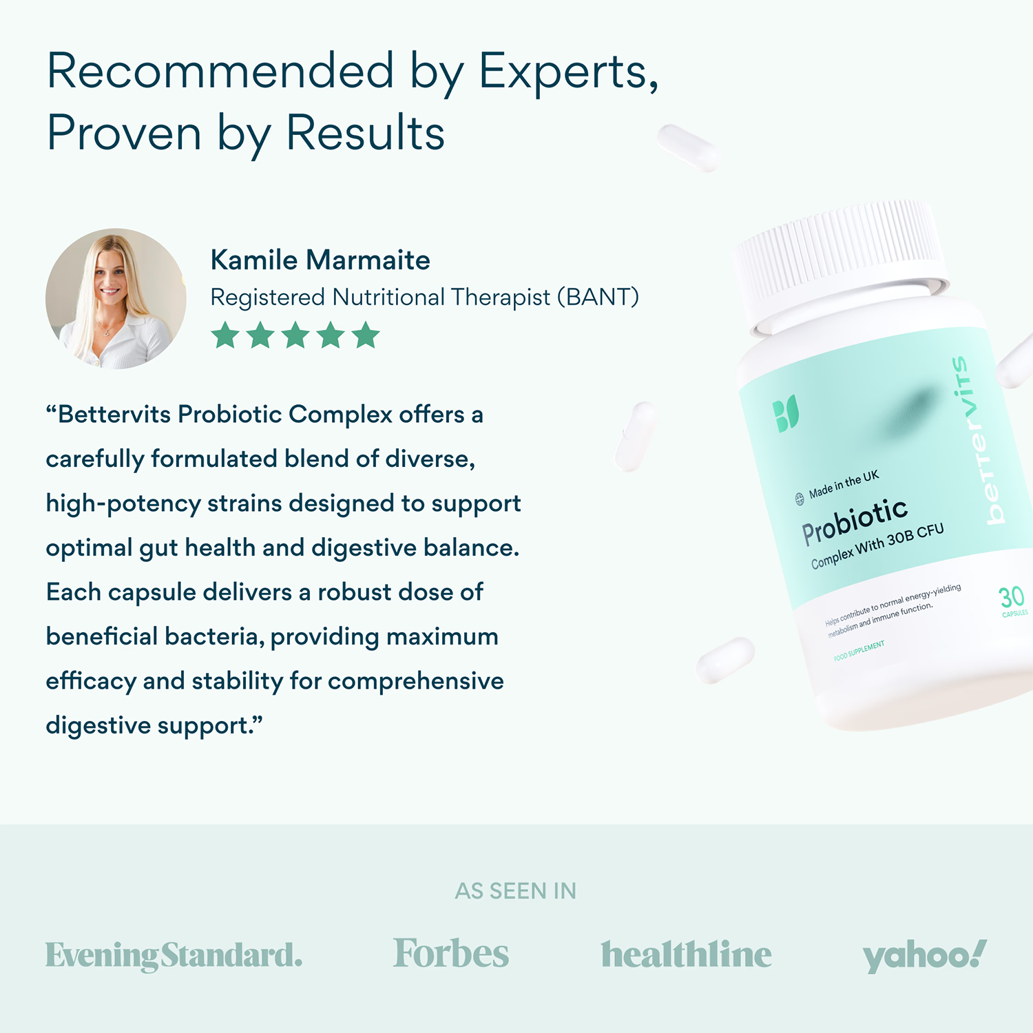 Bettervits probiotic complex 30B CFU 30 capsules, UK version