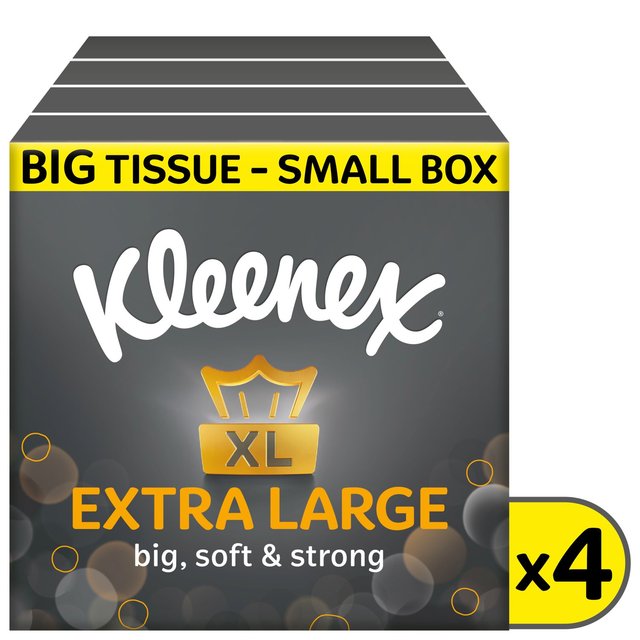 Kleenex Extra Large Tissues 4 Packs   4 x 44 per pack