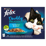 Felix Doubly Delicious Fish Selection in Jelly Wet Cat Food   12 x 100g GOODS M&S   