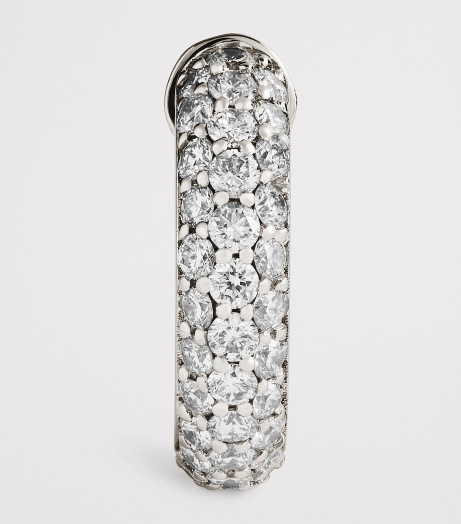 Spinelli Kilcollin white gold diamond hoop earring, imported from the UK