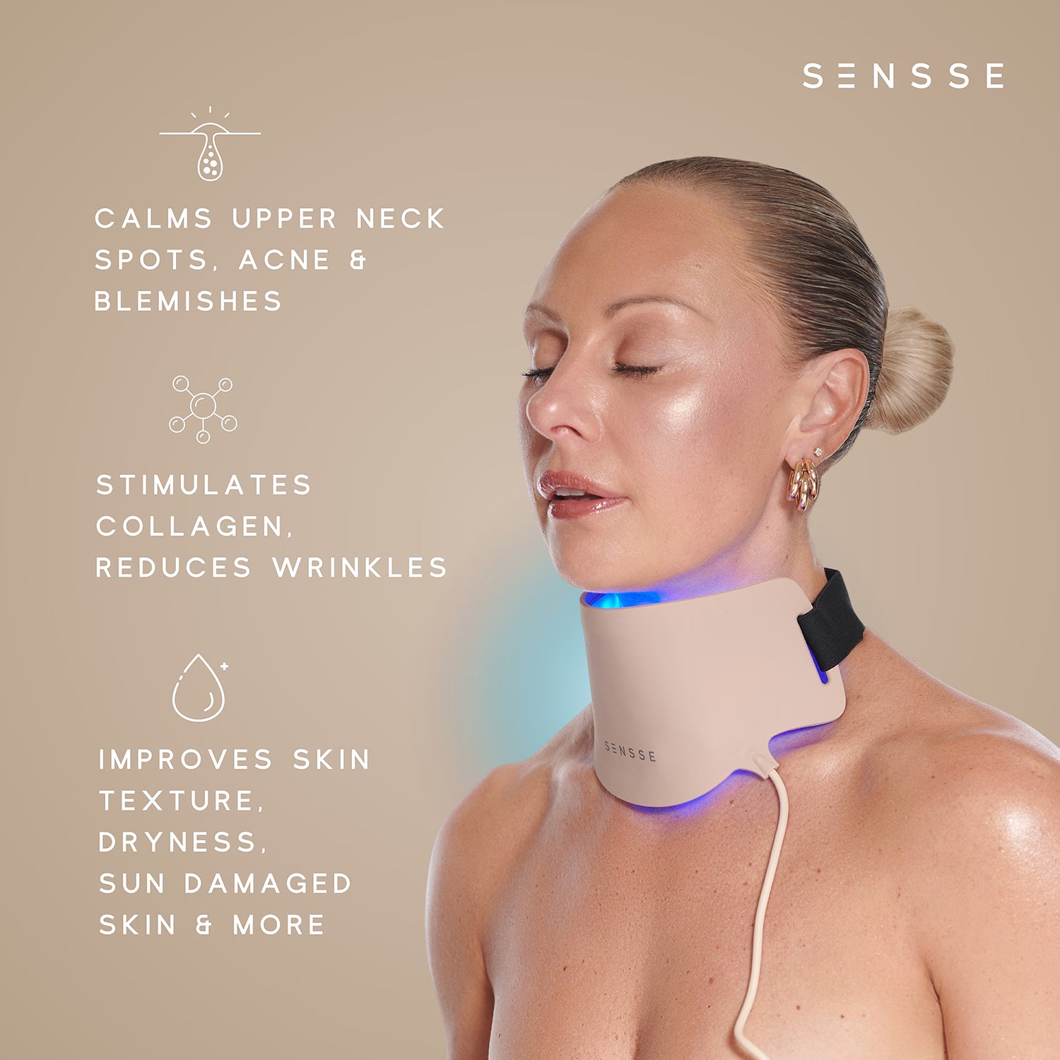 Sensse Silhouette anti-aging LED neck mask, UK version