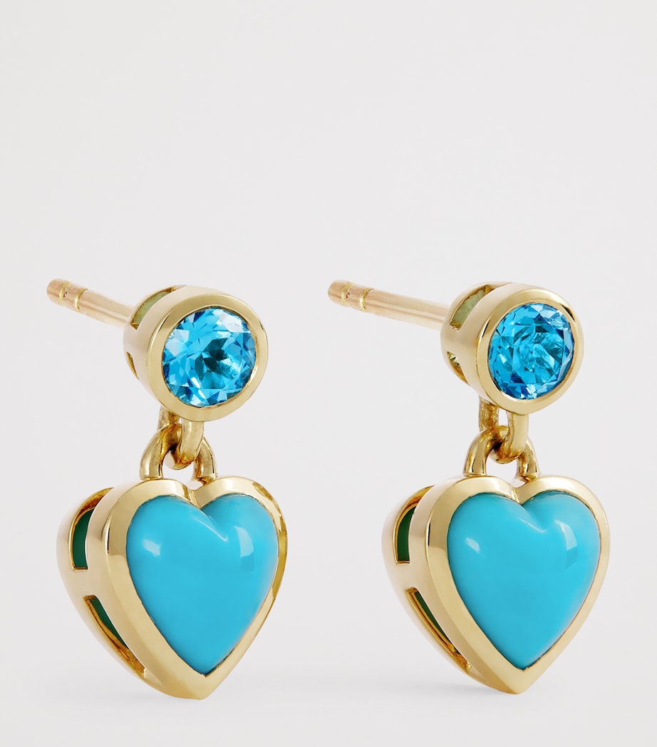 Emily P. Wheeler blue topaz heart earrings (British brand)