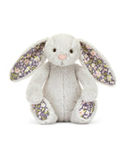 Jellycat Little Blossom Silver Bunny Bloom 18cm soft toy, imported from the UK
