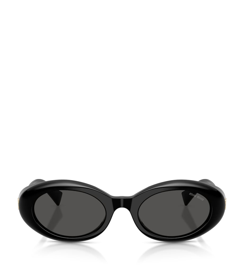 Miu Miu oval wrap-around sunglasses (British brand)
