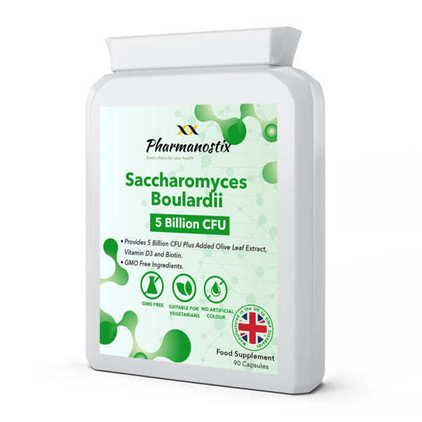 Pharmanostix Saccharomyces Boulardii probiotic 90 capsules (British brand)