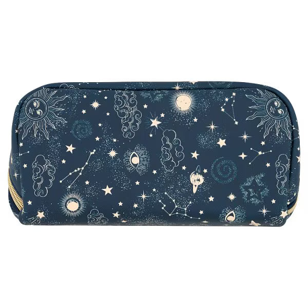 Superdrug Navy Stars Expandable Cosmetic Bag (British brand)