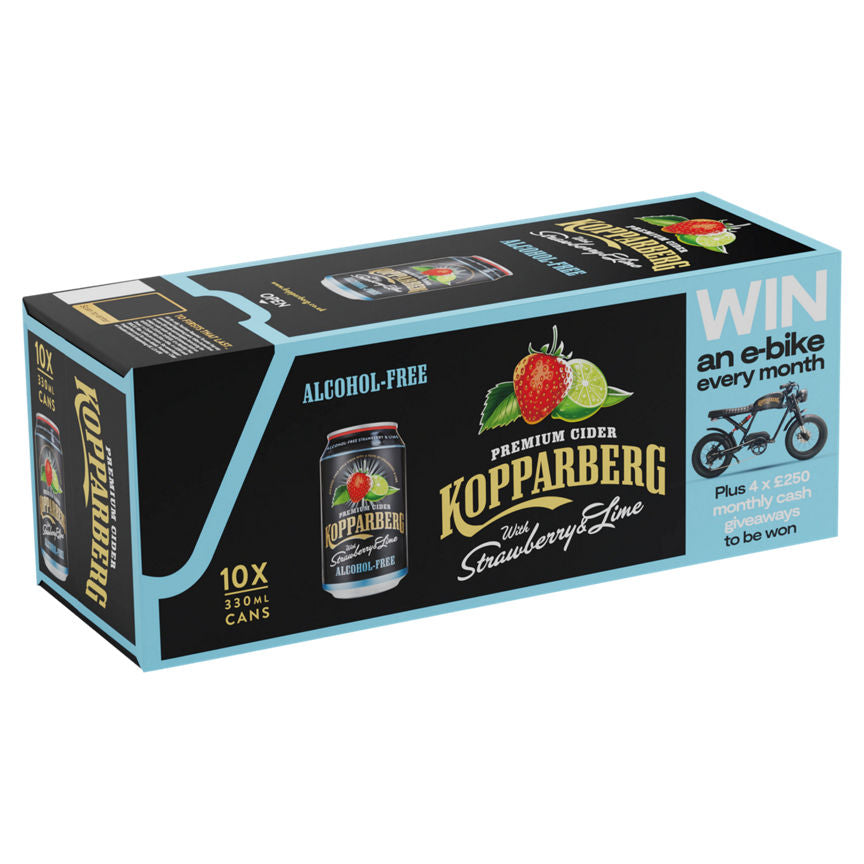 Kopparberg Premium Cider Alcohol Free with Strawberry & Lime 10 Pack GOODS ASDA   