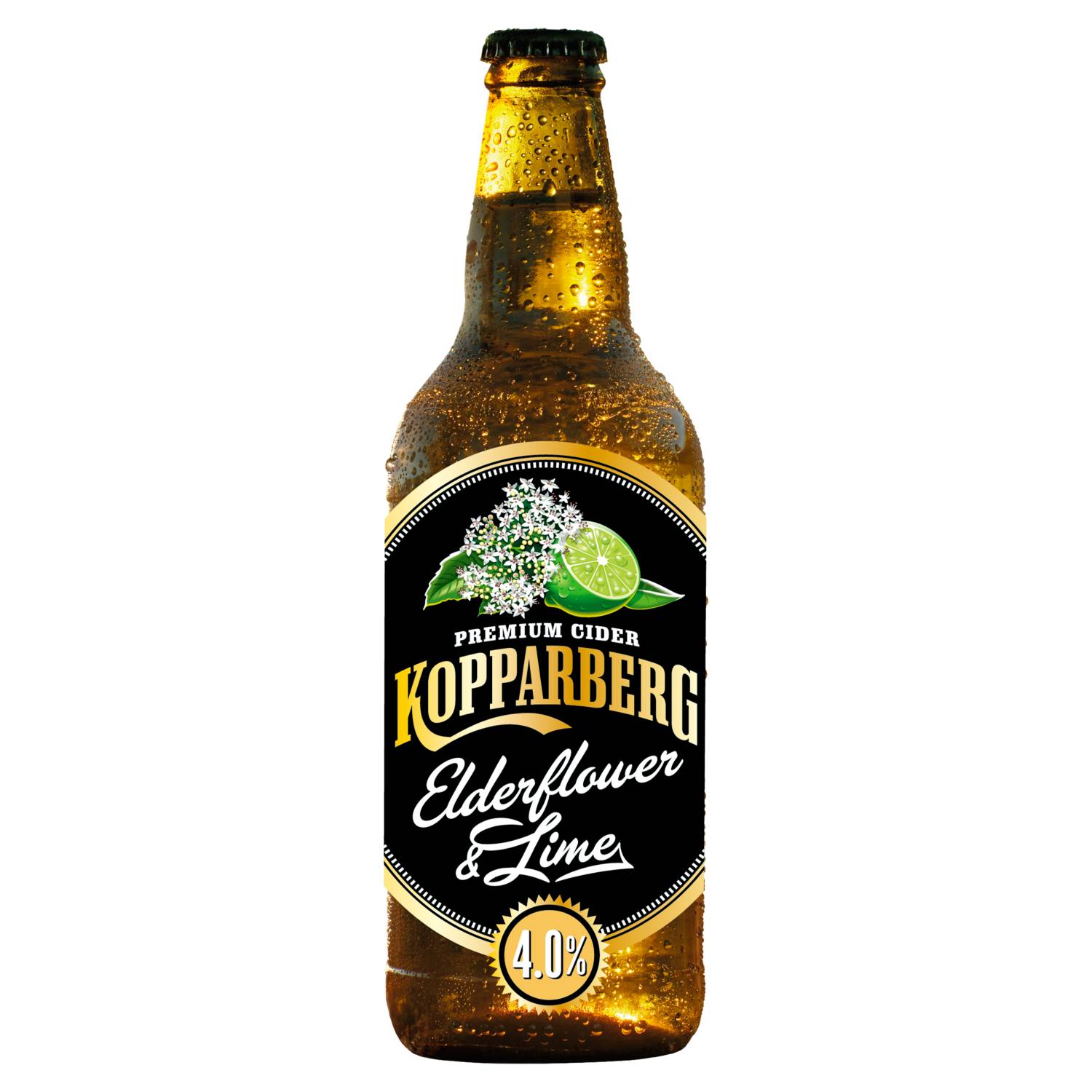 Kopparberg premium cider elderflower lime 500ml - British product