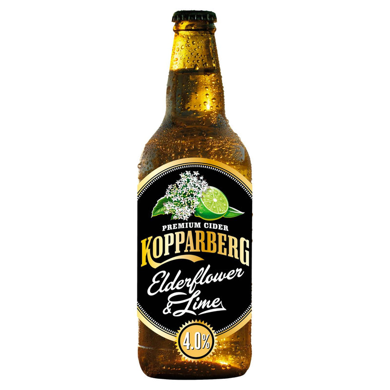 Kopparberg premium cider elderflower lime 500ml - British product