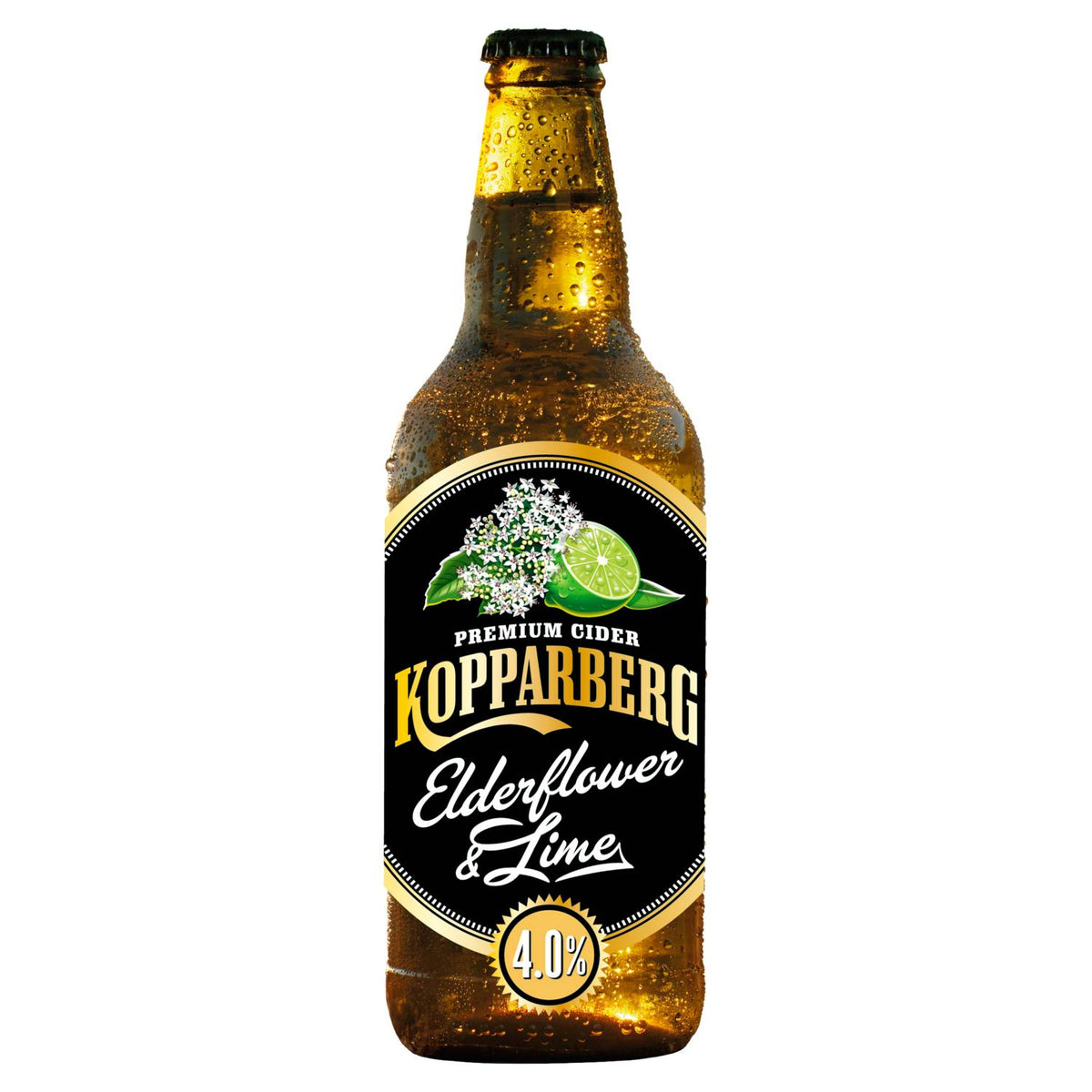 Kopparberg premium cider elderflower lime 500ml - British product