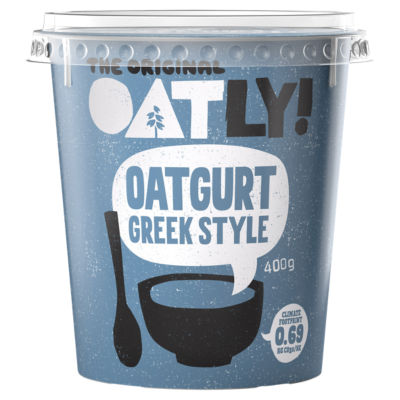 Oatly Oatgurt Greek style plant-based yogurt 400g, imported from the UK