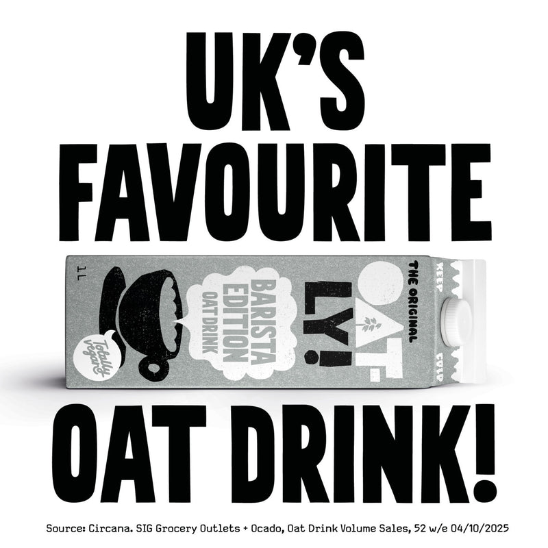 Oatly Barista Edition Original Oat Drink 1L, imported from the UK