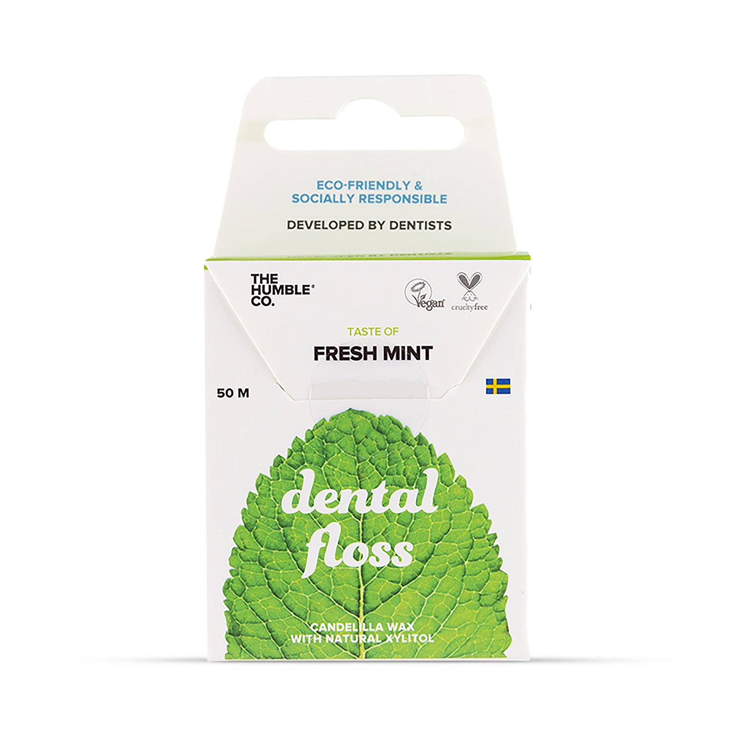 Mint Dental Floss with Candelilla Wax 50m