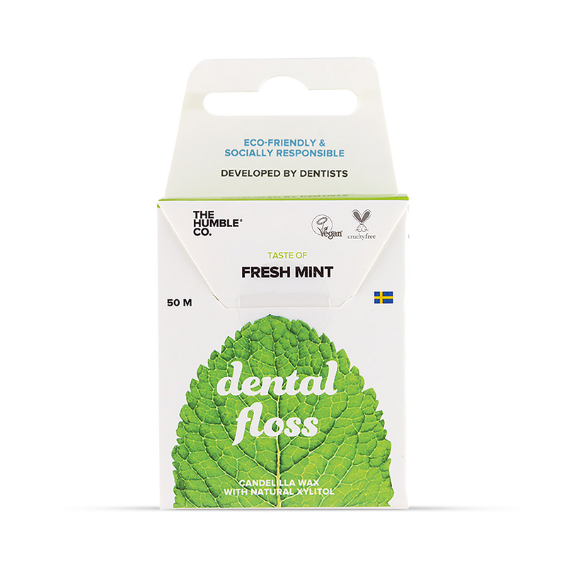 Mint Dental Floss with Candelilla Wax 50m