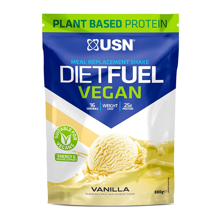 USN Diet Fuel Vegan Meal Replacement Shake Chocolate 880g Vegan Protein Holland&Barrett   