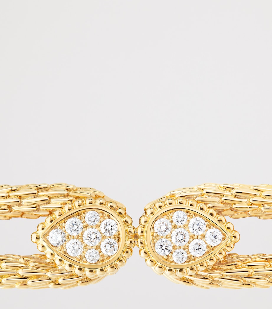 Boucheron Serpent Bohème yellow gold diamond brooch, imported from the UK