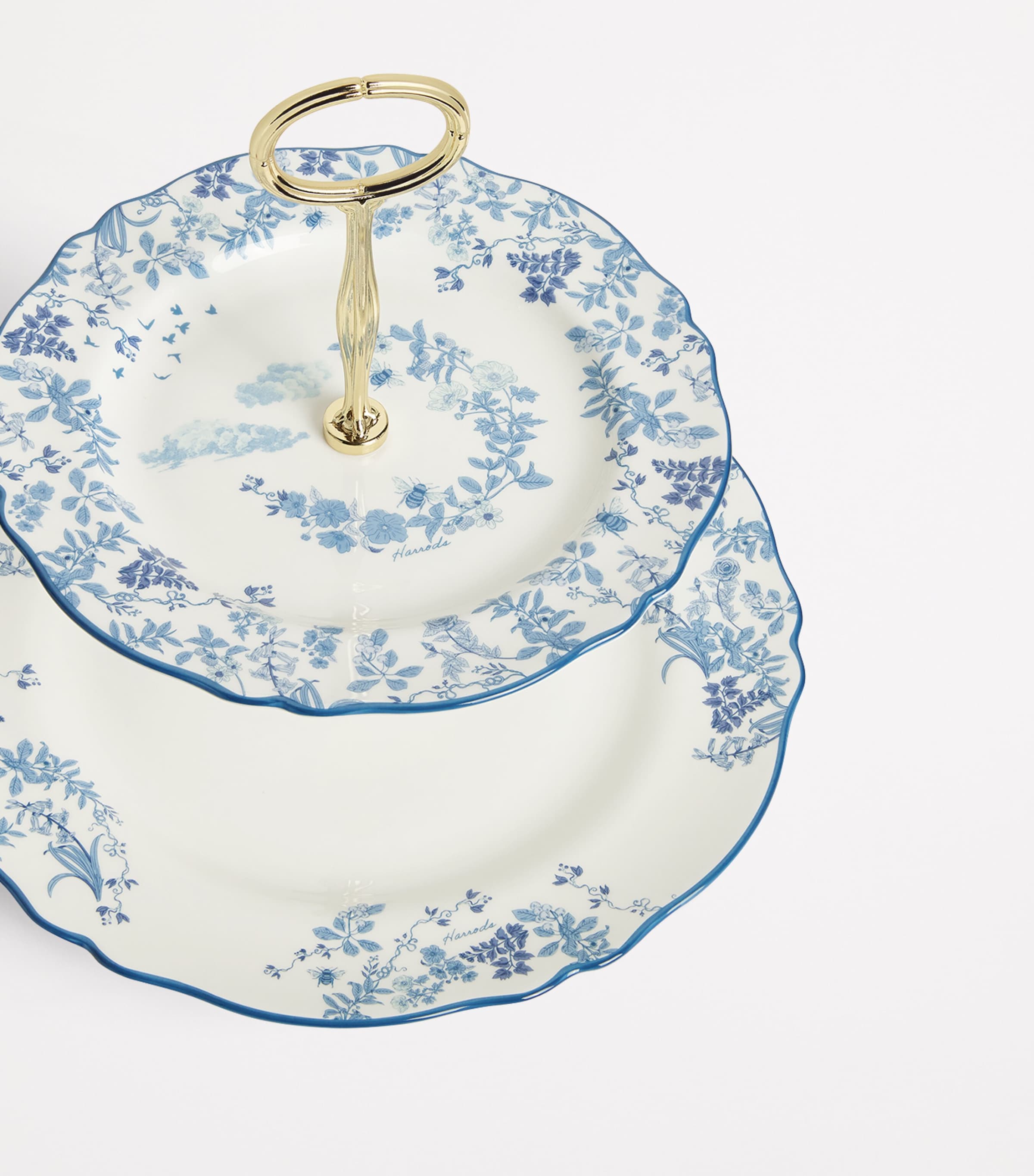 Harrods Toile two-tier cake stand, UK version