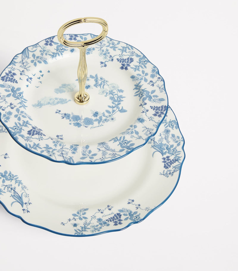Harrods Toile two-tier cake stand, UK version