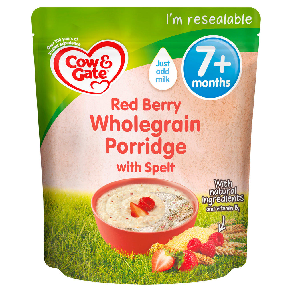 Cow & Gate Red Berry Wholegrain Porridge Baby Cereal 200g