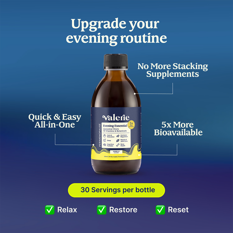 Valerie Evening Essential Shots perimenopause 300ml (British brand)