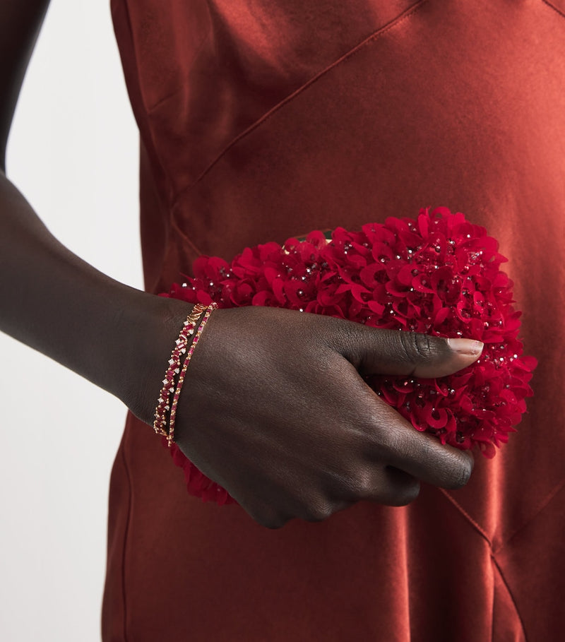 Suzanne Kalan rose gold diamond ruby bangle, imported from the UK