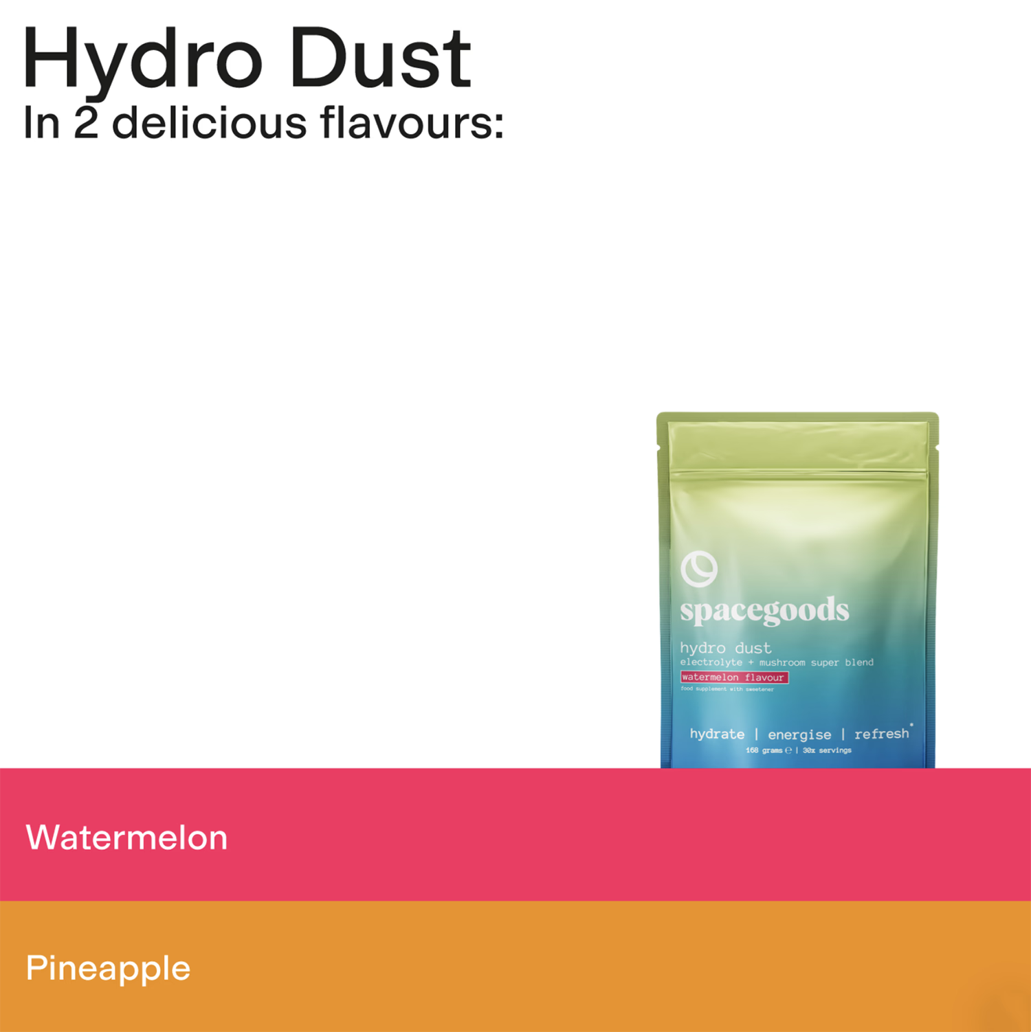 Spacegoods Hydro Dust watermelon flavour electrolyte powder 174g, imported from the UK