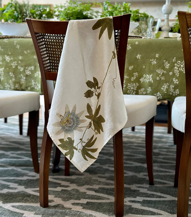 Summerill & Bishop Tisane Herb Garden linen napkins set of 6 50cm x 50cm (British brand)