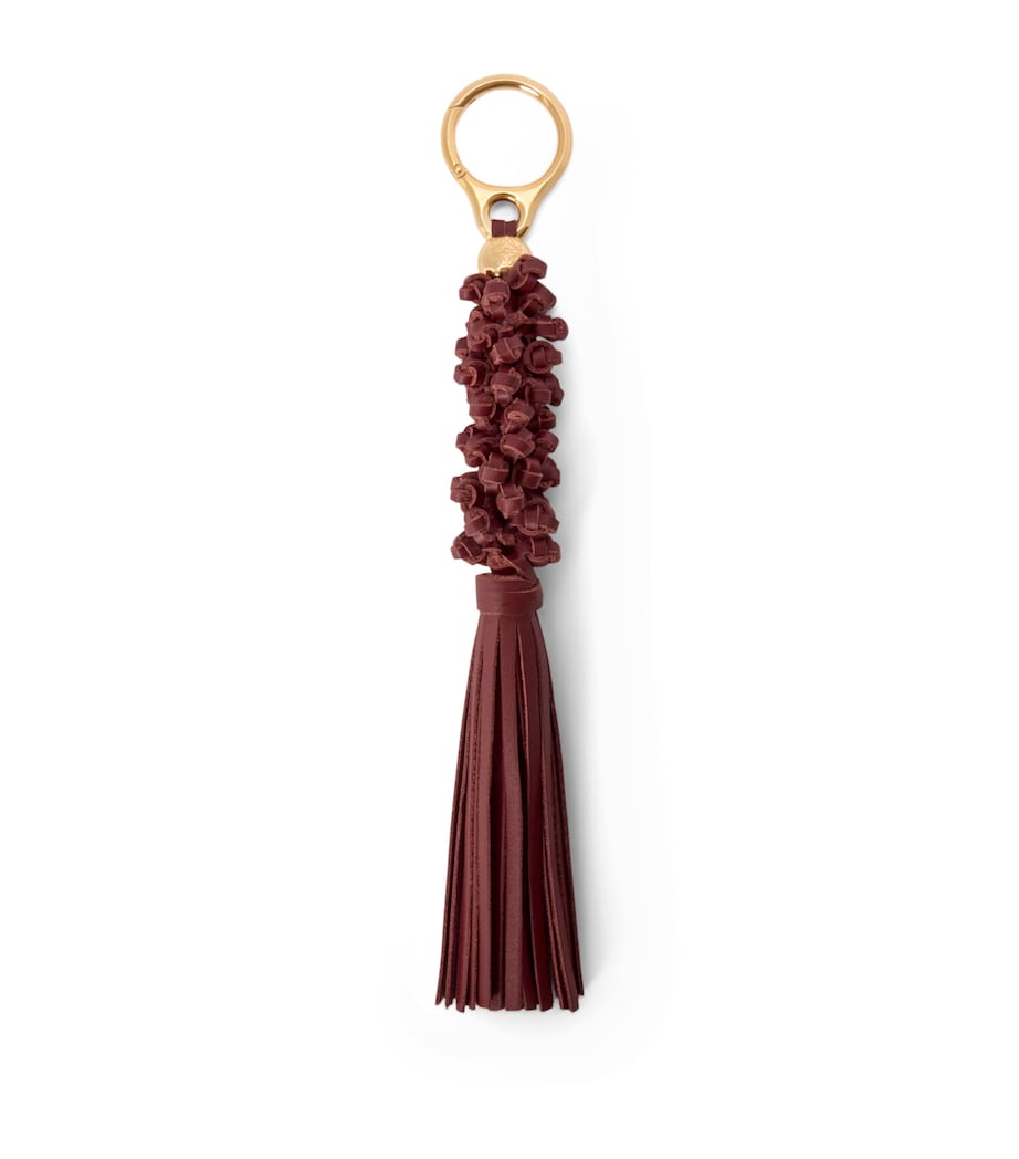 LOEWE calfskin braided knot keychain (British brand)