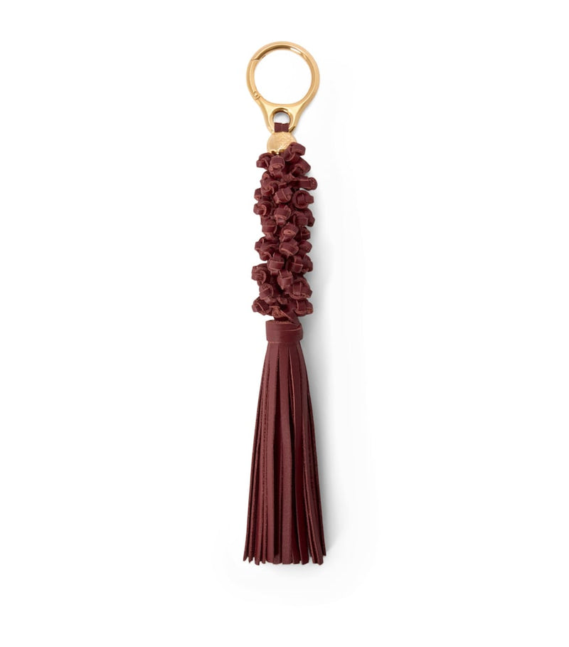 LOEWE calfskin braided knot keychain (British brand)