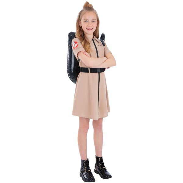 Smiffys Ghostbusters girls costume dress with belt (British brand)