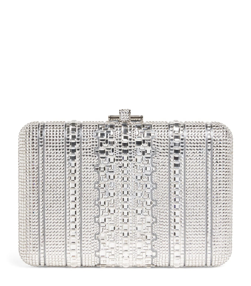 Judith Leiber Crystal Lattice Slim Slide clutch bag, UK version