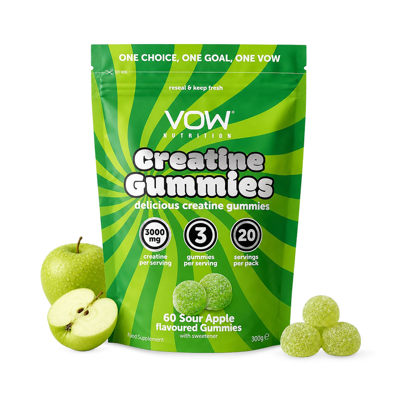 VOW Nutrition Creatine Gummies Sour Apple 60 Gummies, UK version