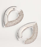 Engelbert Big White Gold and Diamond Drop Link Earrings - British product