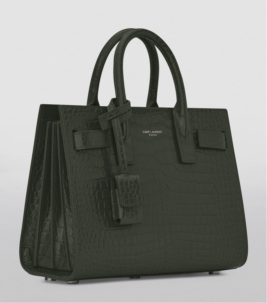 Saint Laurent Nano Sac de Jour croc-embossed tote bag (British brand)