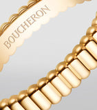 Boucheron yellow gold grosgrain wedding band, UK version