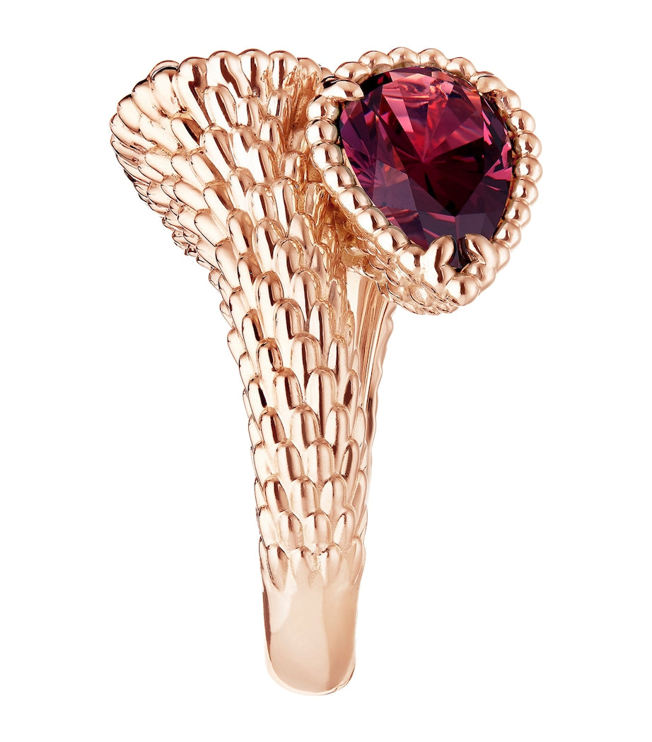 Boucheron Serpent Bohème small rose gold garnet ring, UK version