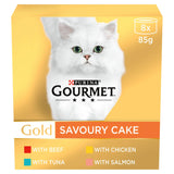 Gourmet Gold Tinned Cat Food Savoury Cake Mixed 8x85g GOODS Sainsburys   