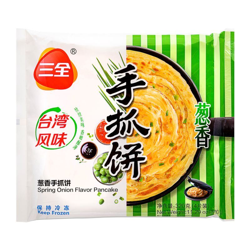 Sanquan spring onion flavour pancakes - British product