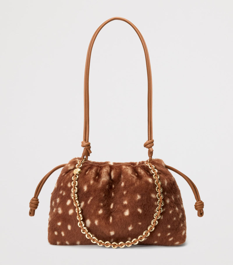 LOEWE medium shearling Flamenco shoulder bag, imported from the UK